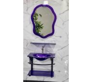 Lavabo Glass Sosani 101 - Lotus Purple (Glass + Lavabo + Faucet)