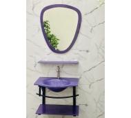 Lavabo Glass Sosani 103BL - Purple (Glass + Lavabo + Faucet)