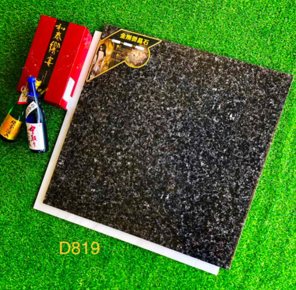 Floor Tiles 80X80 D819 Black Flower Diamond